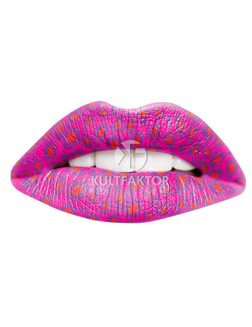 Lip Tattoo Cheetah ružičasti