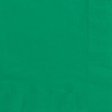 50 zelenih papirnatih salveta 33 x 33 cm