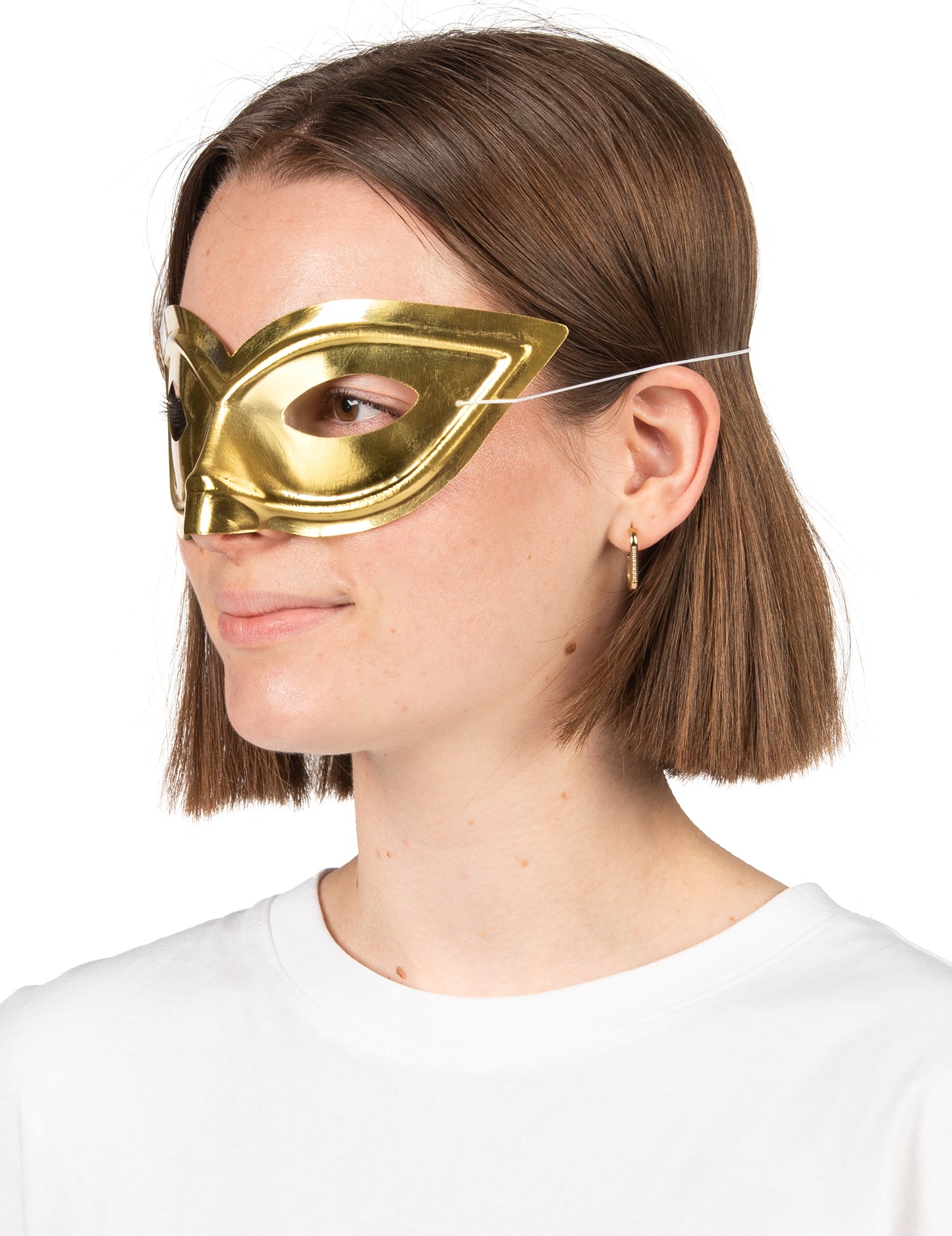 Vue de profil du loup doré brillant pour adulte