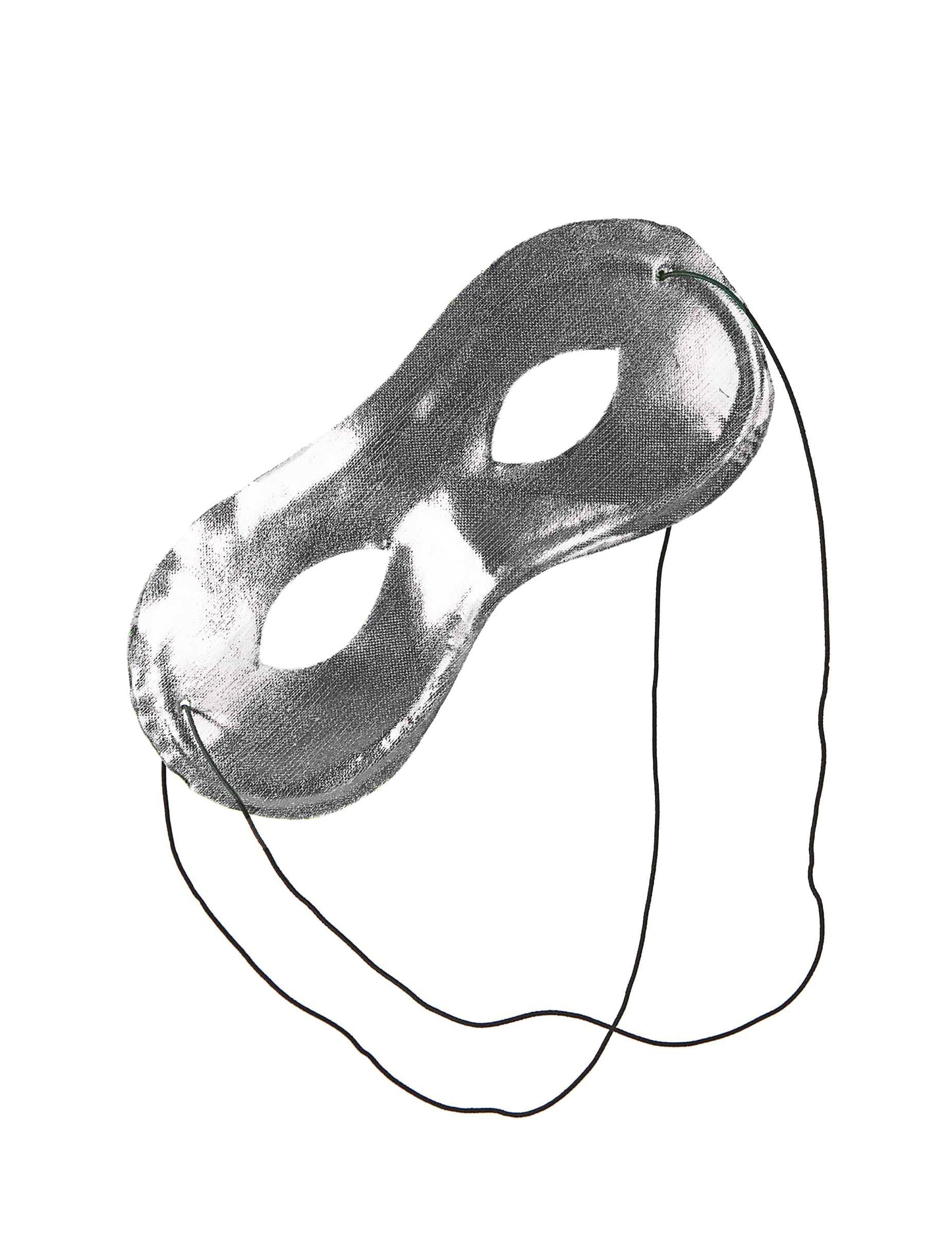 Loup métallisé argent adulte