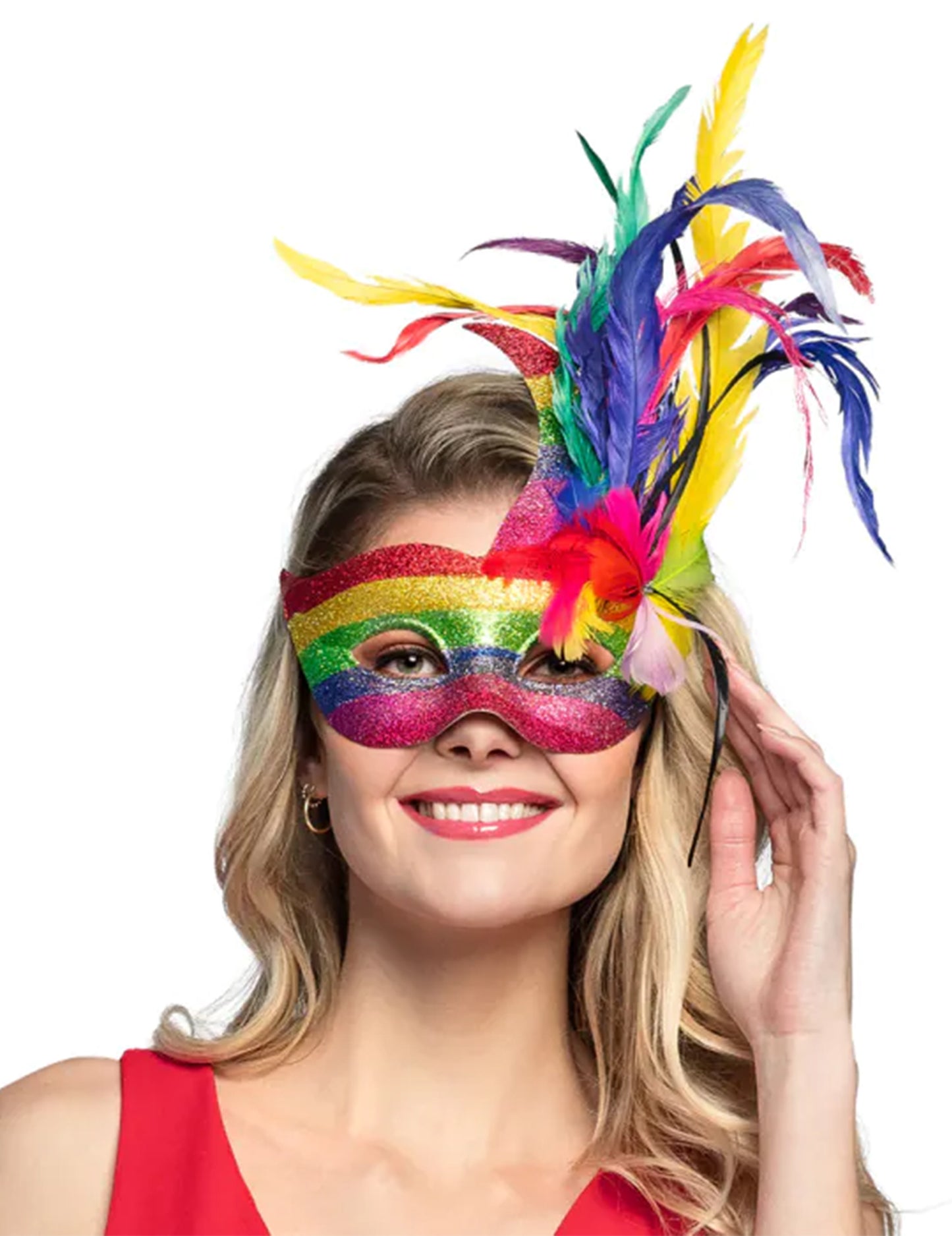 Višebojni venecijanski vuk s perjem odraslih