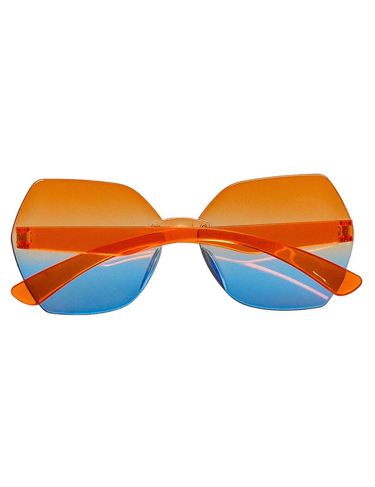Vue de dos des lunettes party Woodstock