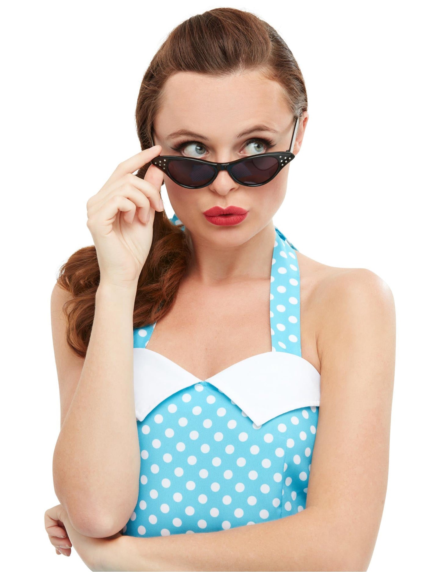 Ženske retro naočale crnog rhinestona