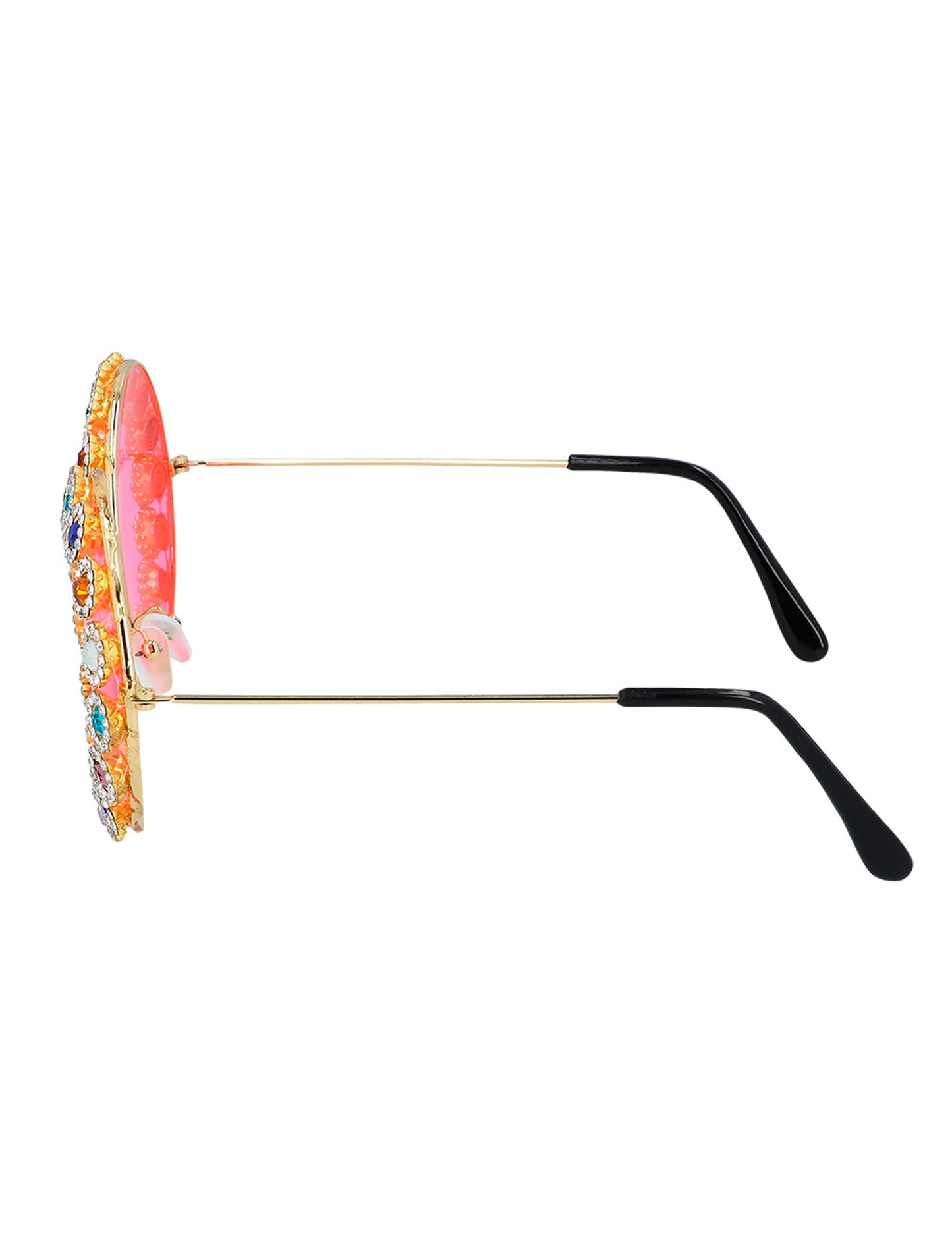 Okrugle naočale s rhinestones u boji odraslih