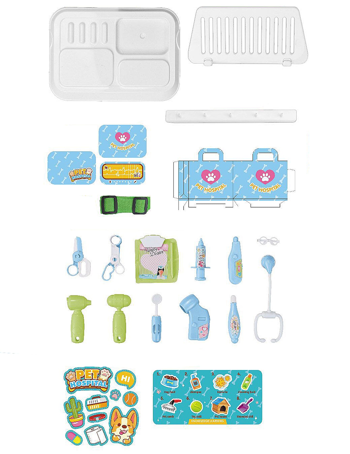 Veterinarski komplet za igru sa svim pripadajućim dodacima