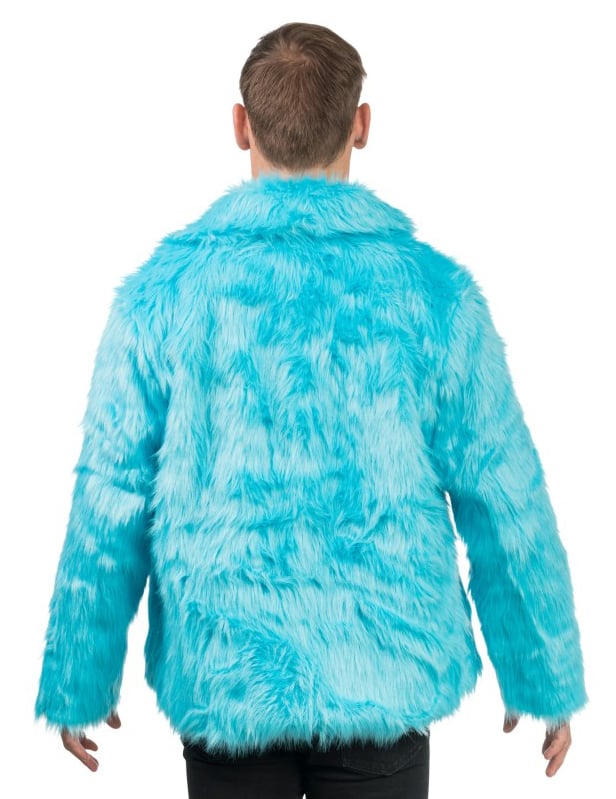 Odrasli plavi umjetni krzni kaput