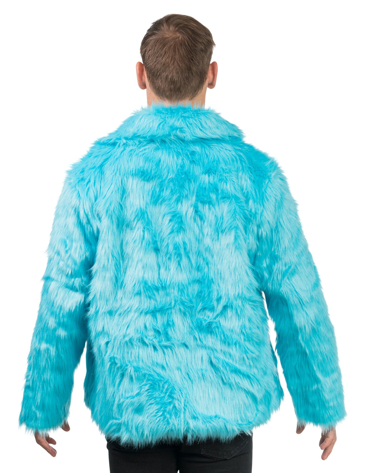 Odrasli plavi umjetni krzni kaput