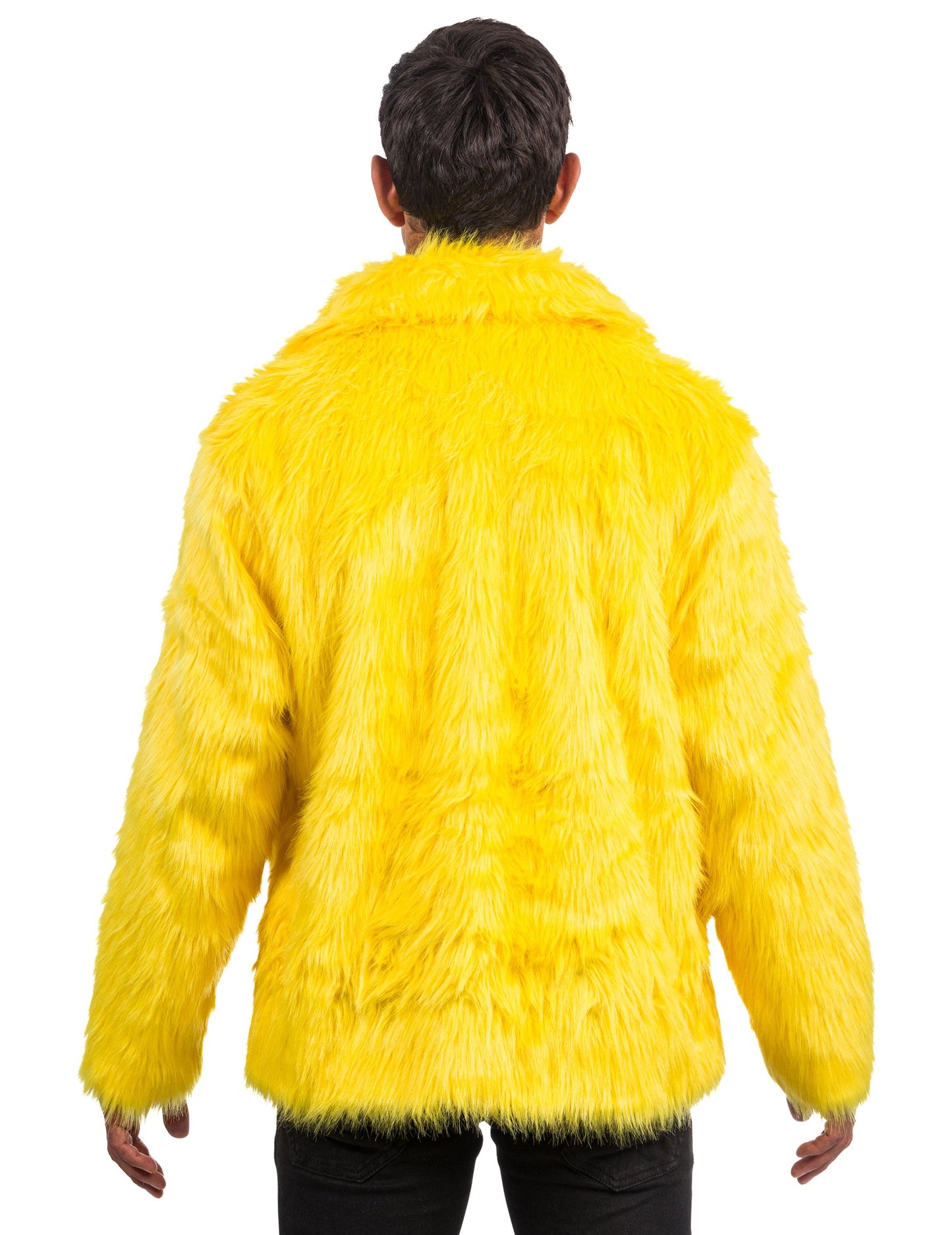 Odrasli žuti od umjetnih krznih kaputa