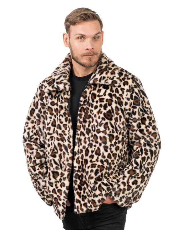 Odrasli leopard lažni krzneni kaput