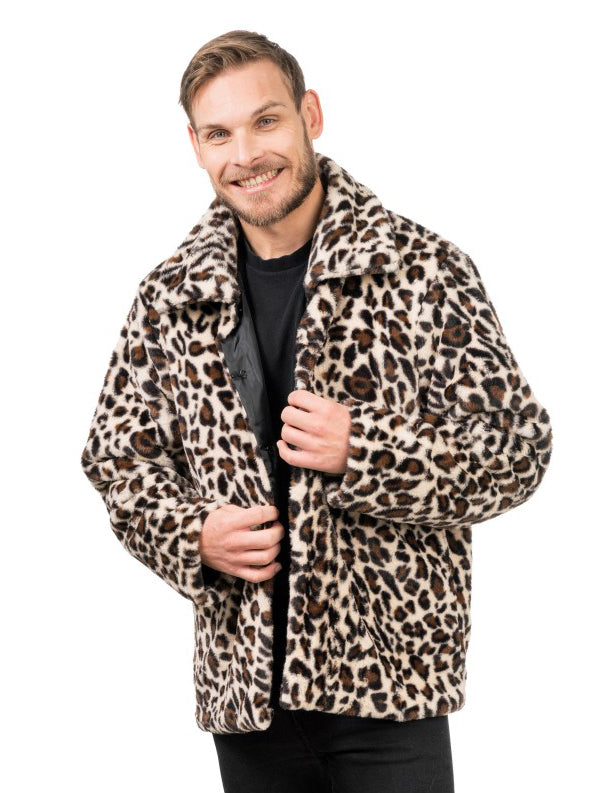 Odrasli leopard lažni krzneni kaput