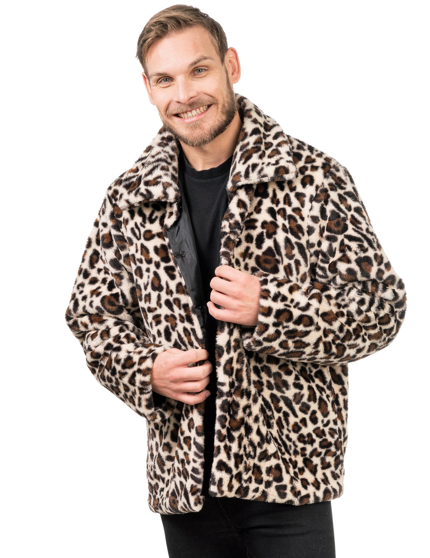 Odrasli leopard lažni krzneni kaput