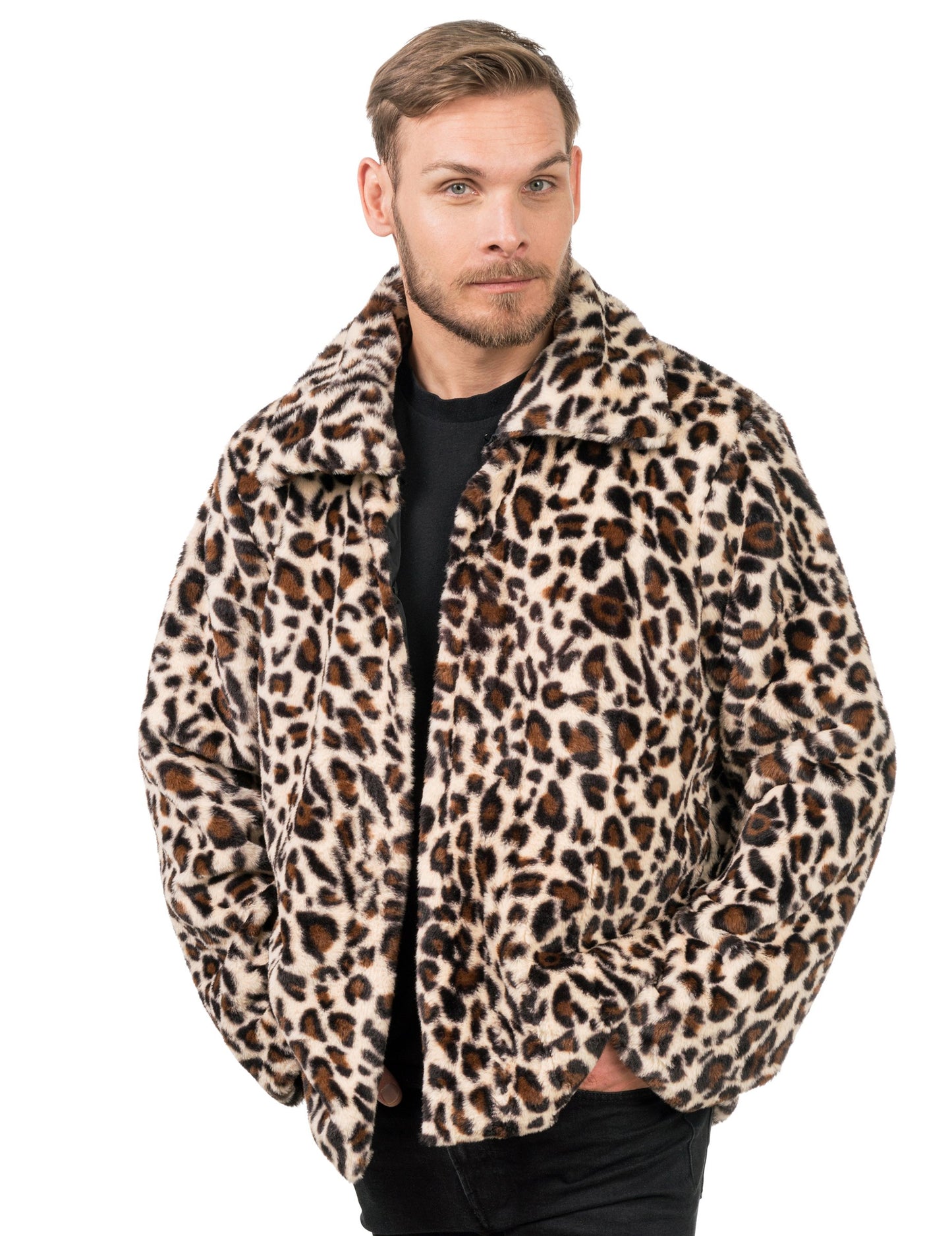 Odrasli leopard lažni krzneni kaput