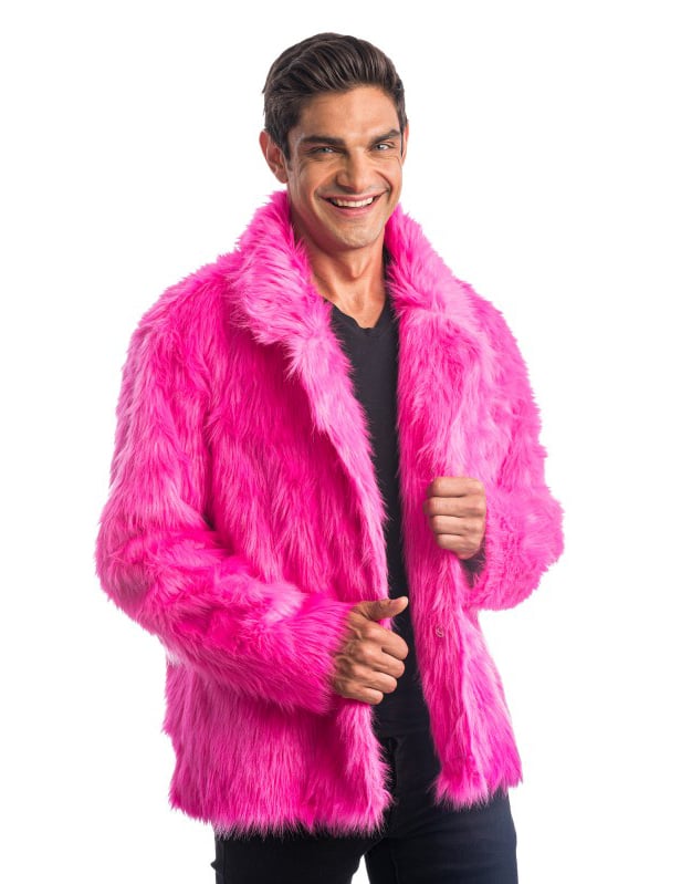 Odrasli ružičasti kaput od krzna