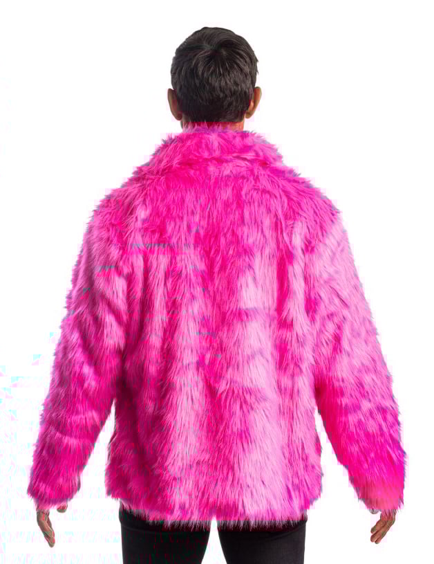 Odrasli ružičasti kaput od krzna