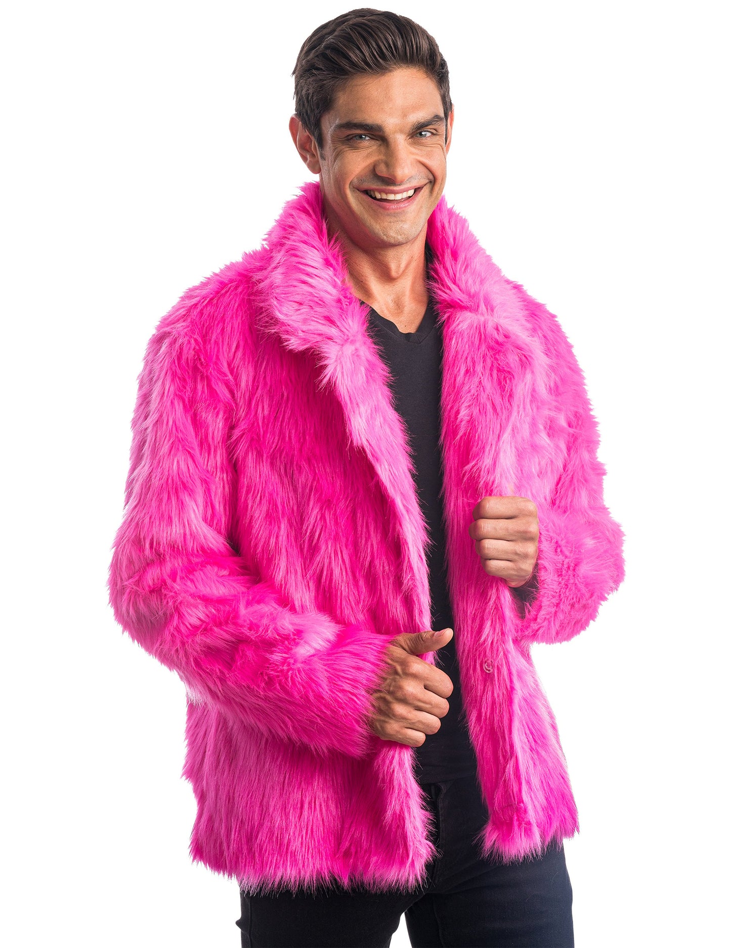 Odrasli ružičasti kaput od krzna