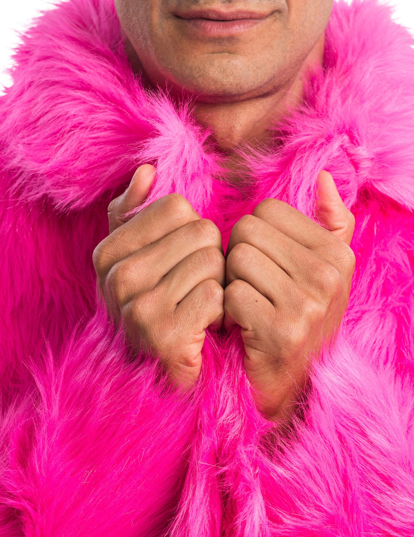 Odrasli ružičasti kaput od krzna