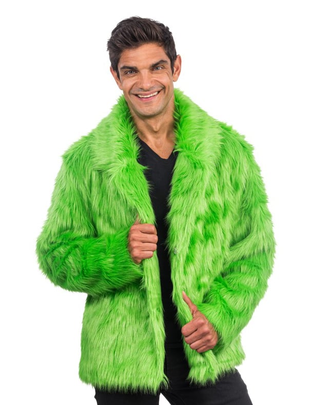 Odrasli zeleni kaput od krzna