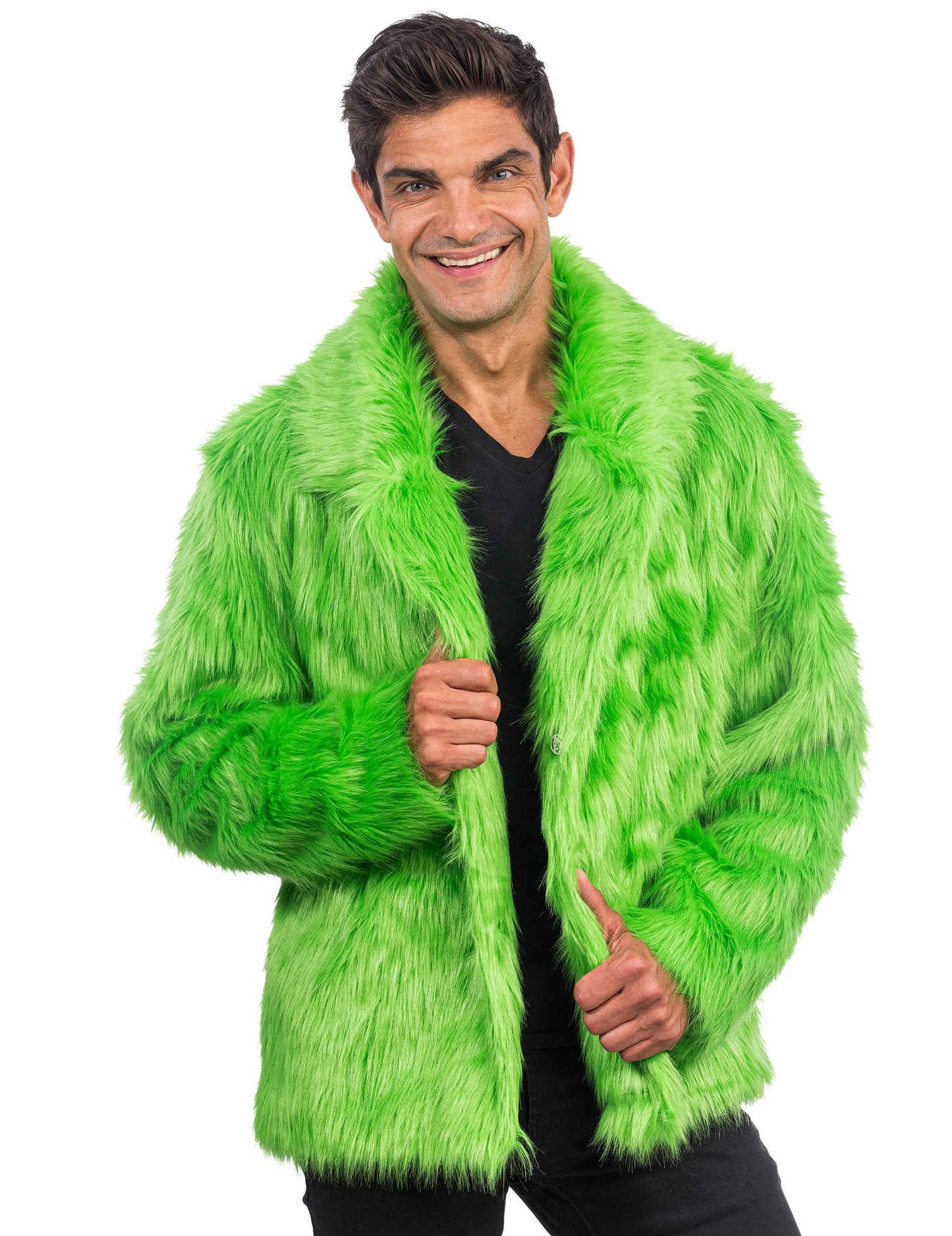 Odrasli zeleni kaput od krzna