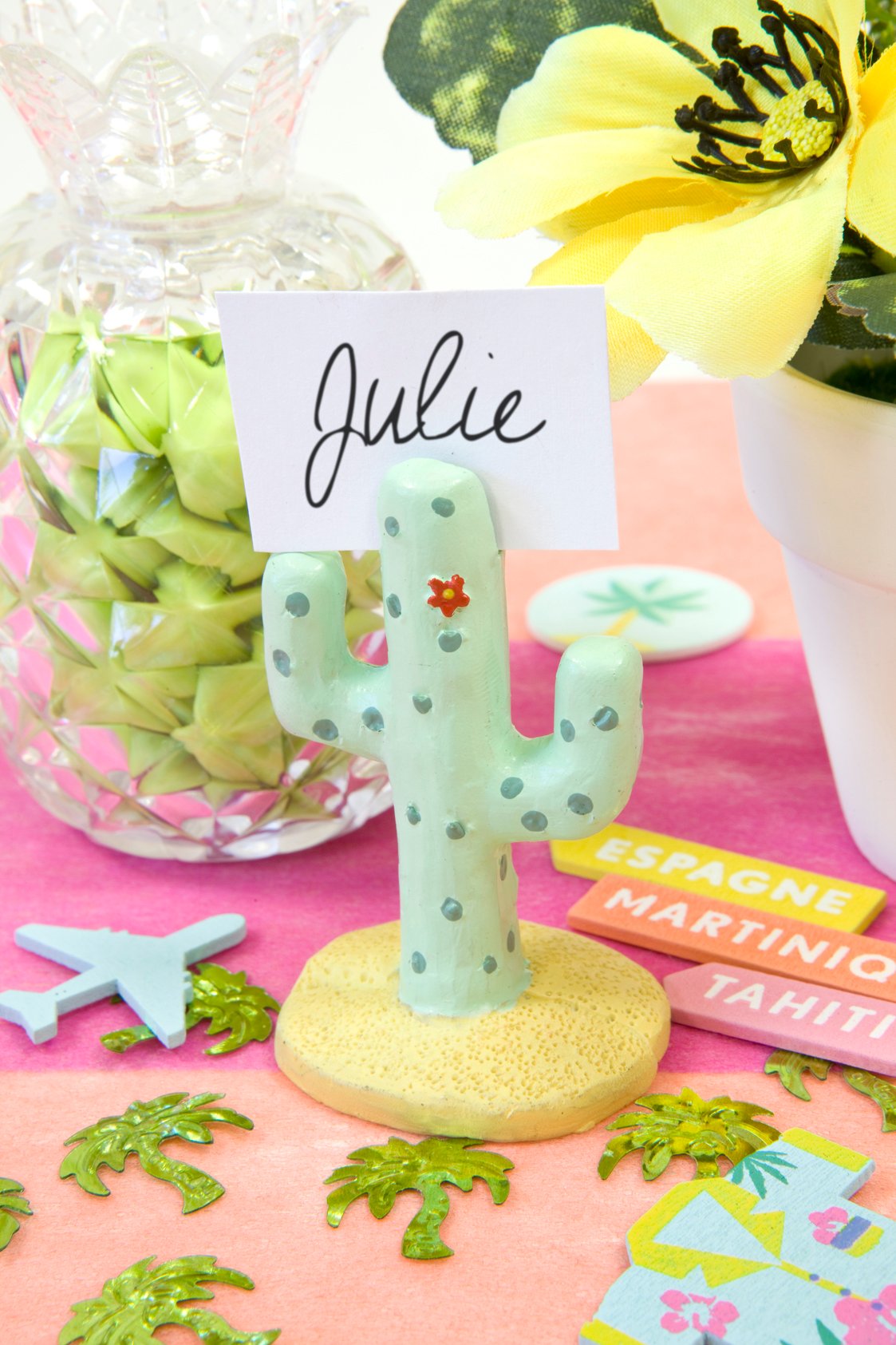 Držač za ime od smole u obliku kaktusa 6 cm za meksički stol