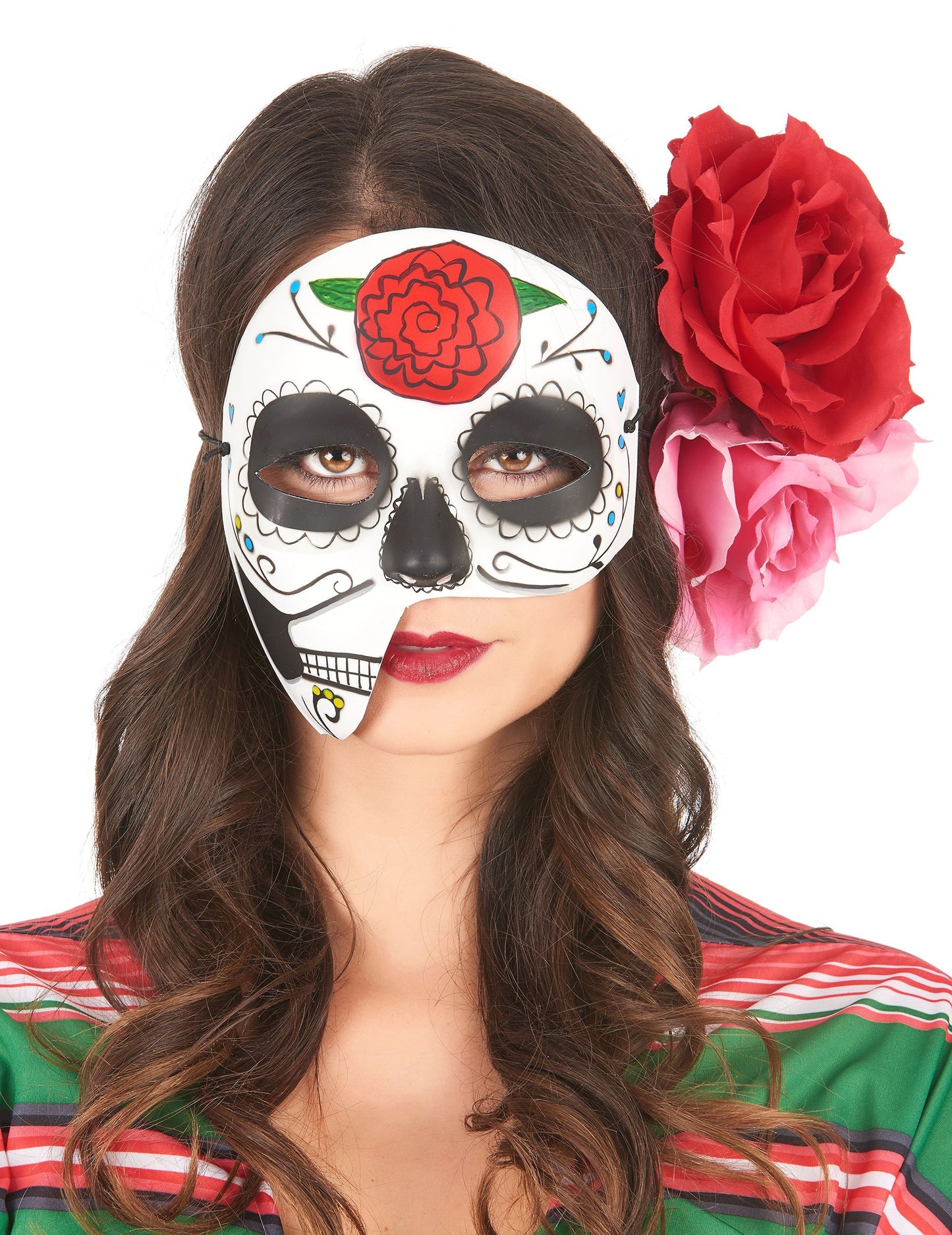 Dia asimetrična maska Los Muertos odraslih