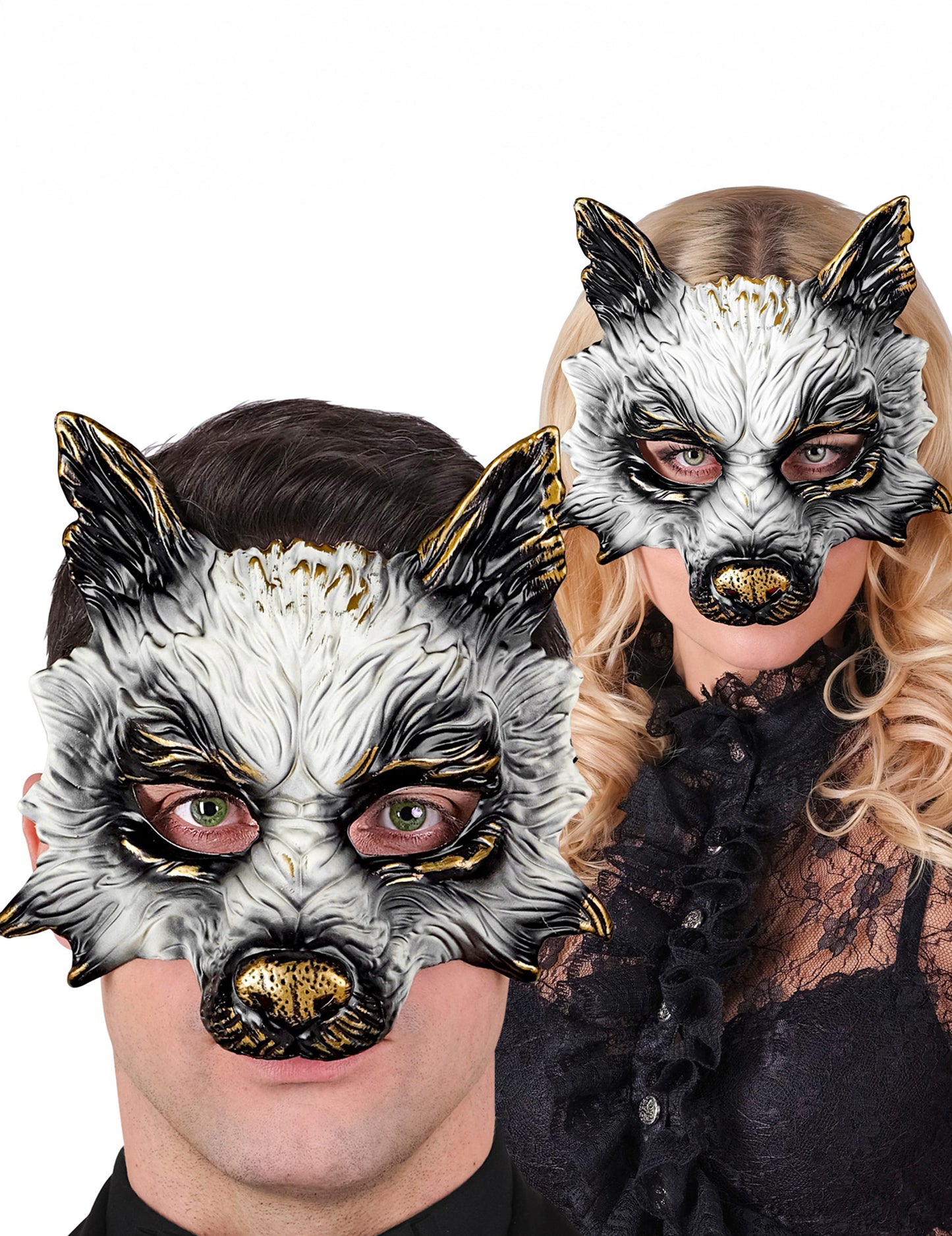 Maska za odrasle pozlaćene vukove
