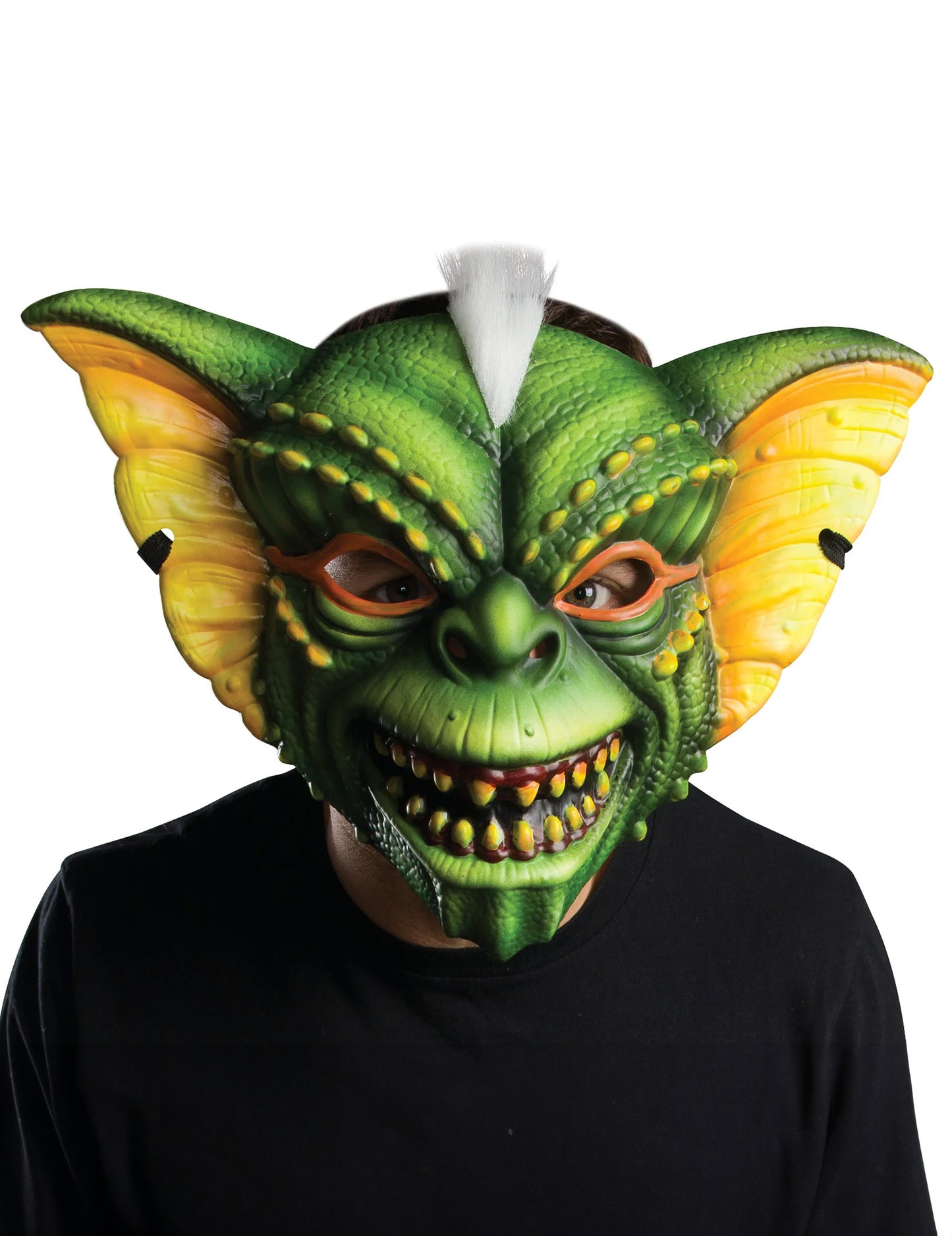 Masque Gremlins™ pour adulte vert avec crête blanche
