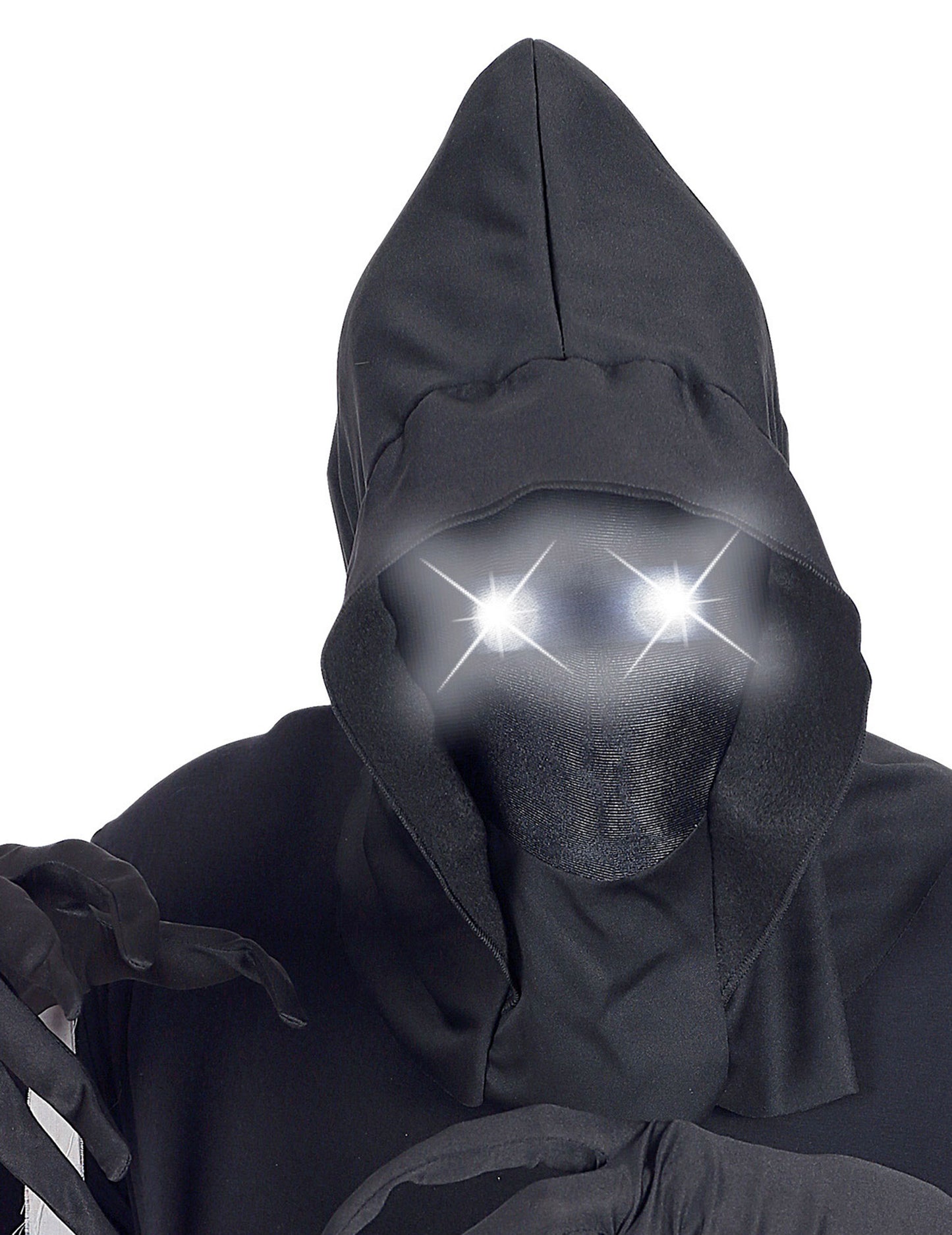 Puna maska s nevidljivim kapuljačama za lice i odraslih bijelih očiju