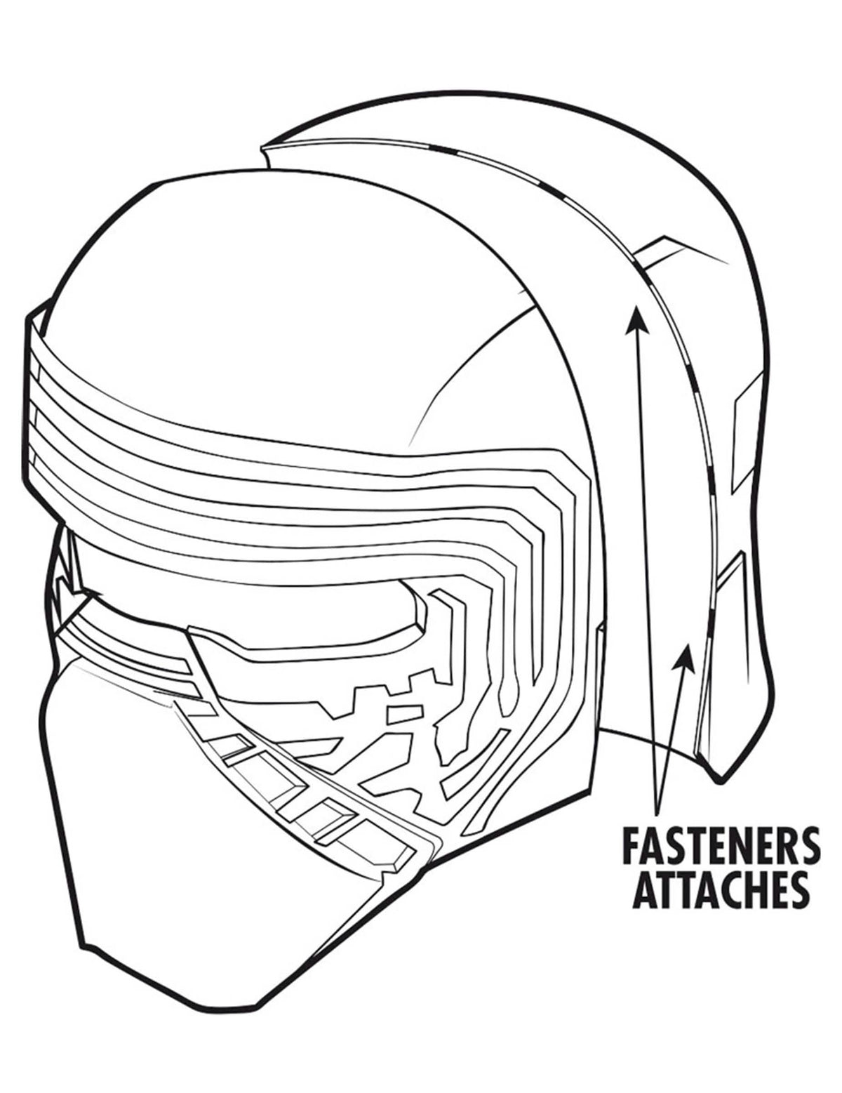 Luksuzna dvodijelna maska za kacigu Kylo Ren Star Wars VII™ za odrasle