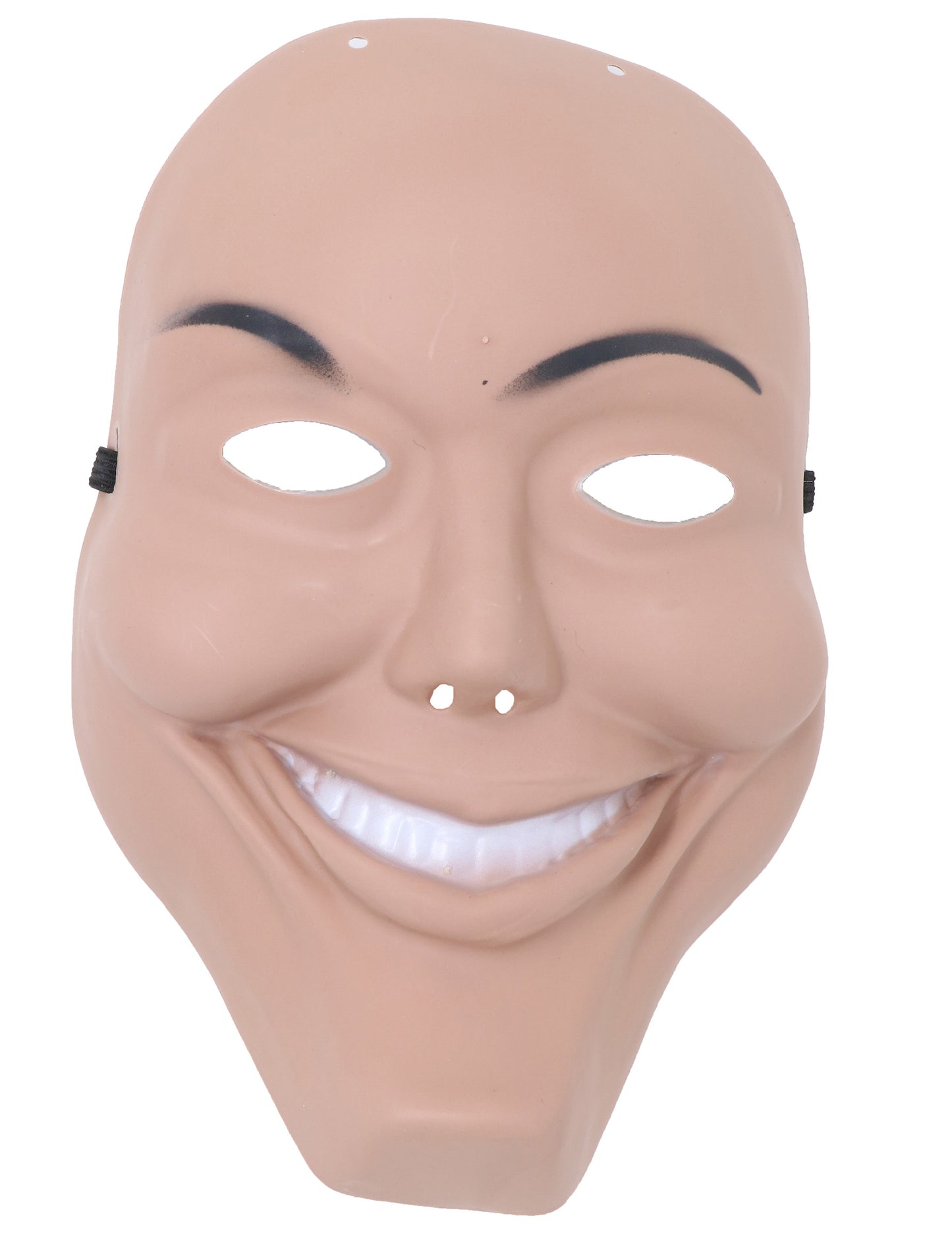 Gros plan sur le visage du masque psychopathe souriant