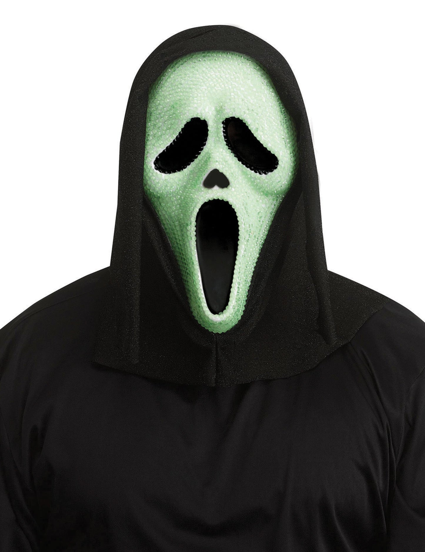 Maska Scream™ fosforescentna sa štrasom za odrasle