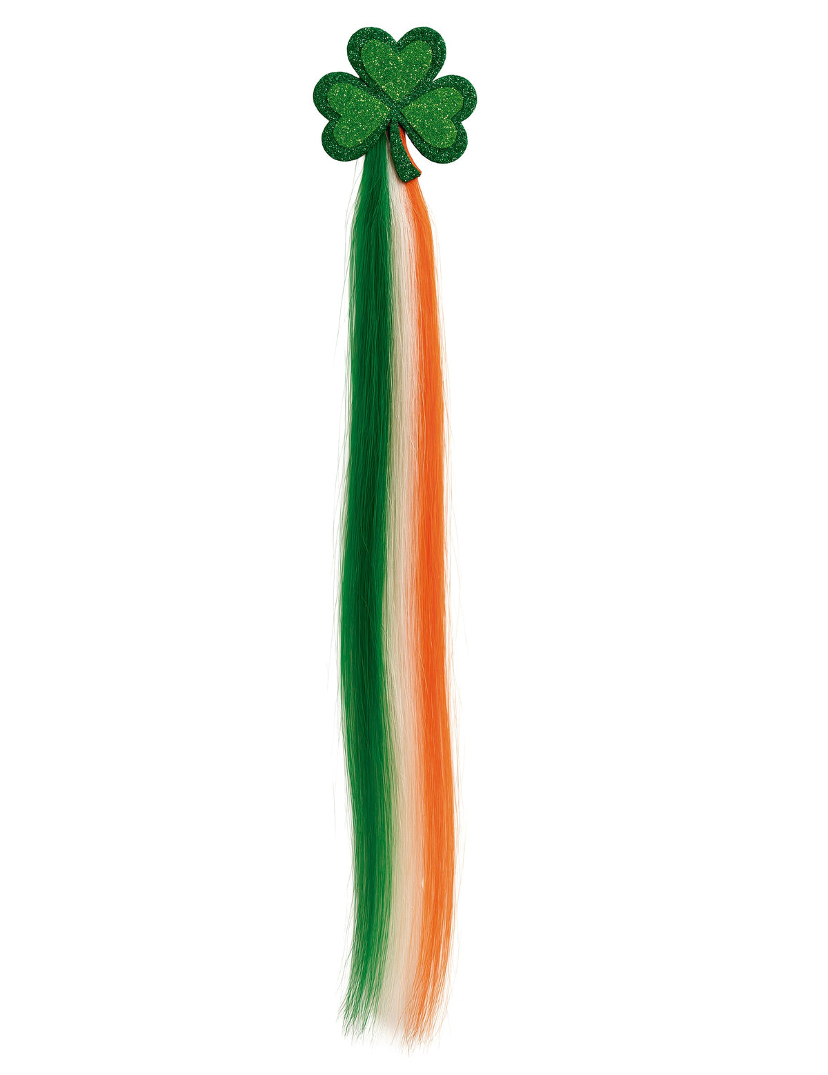 Vue d'ensemble de la mèche de cheveux Irlandaise avec trèfle