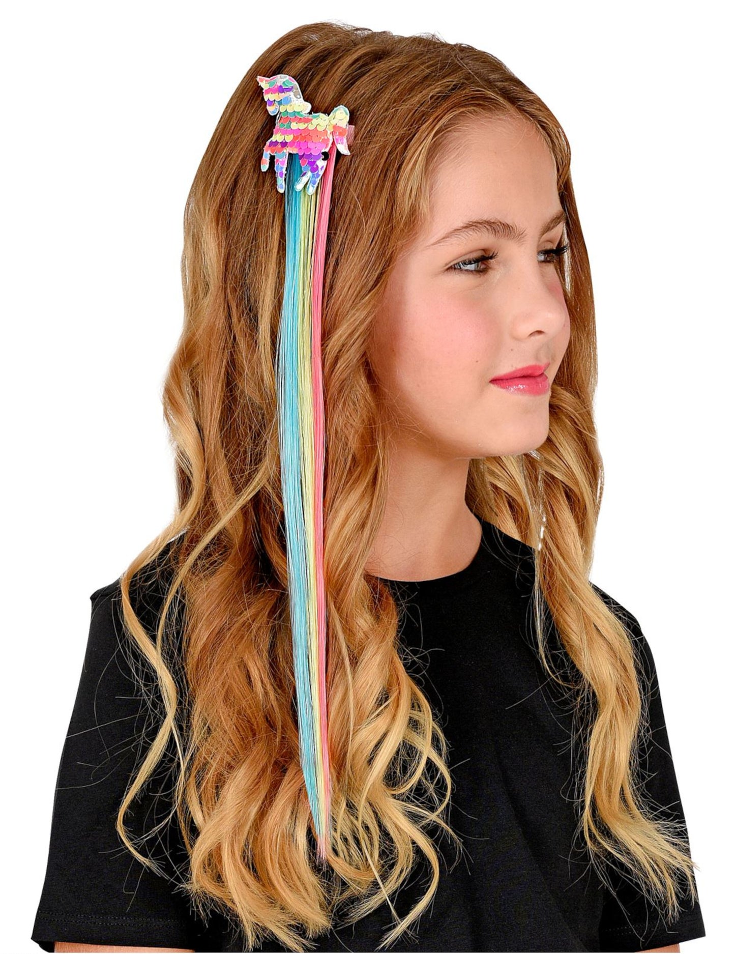 Višebojni fitilj s šljokicama za kosu za kosu