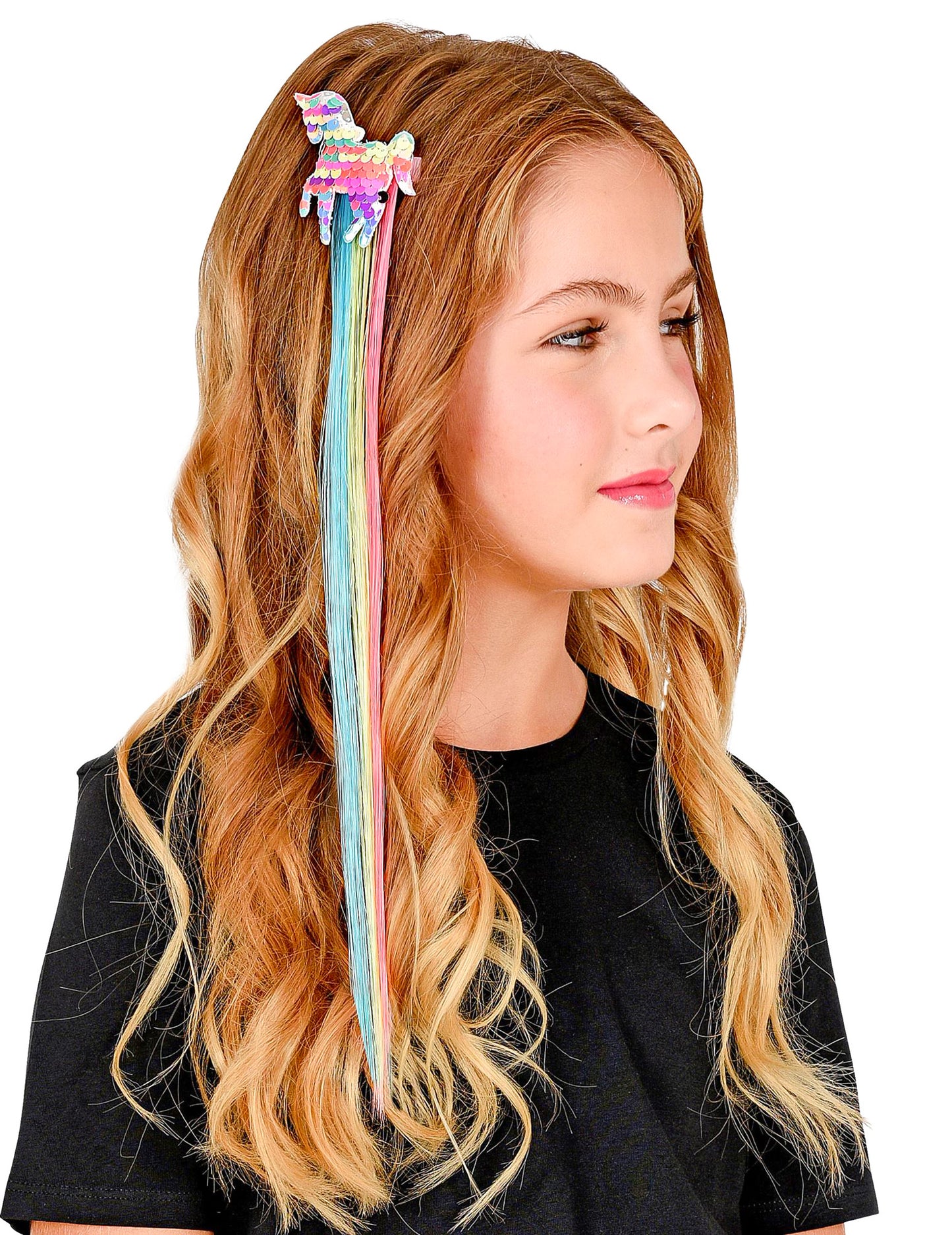 Višebojni fitilj s šljokicama za kosu za kosu