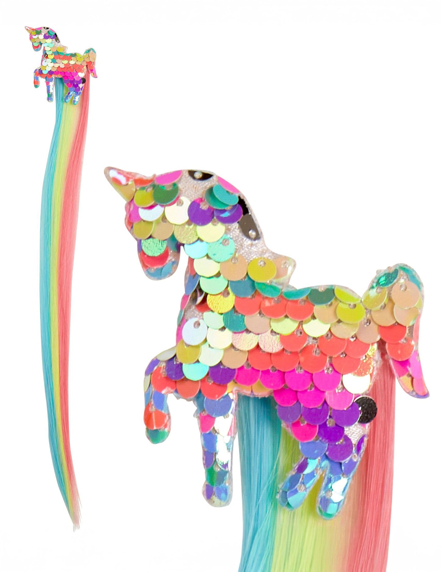 Višebojni fitilj s šljokicama za kosu za kosu