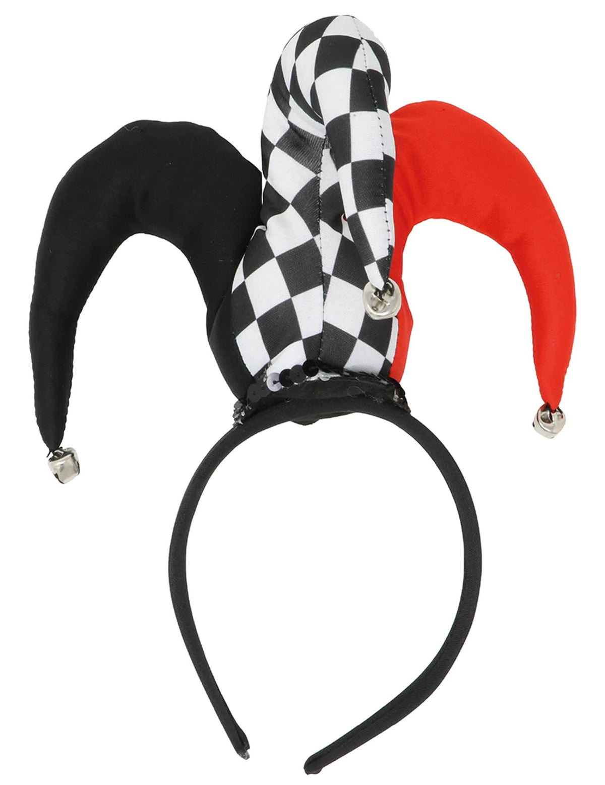 Pogled sprijeda na mini šešir lude glave na obruču