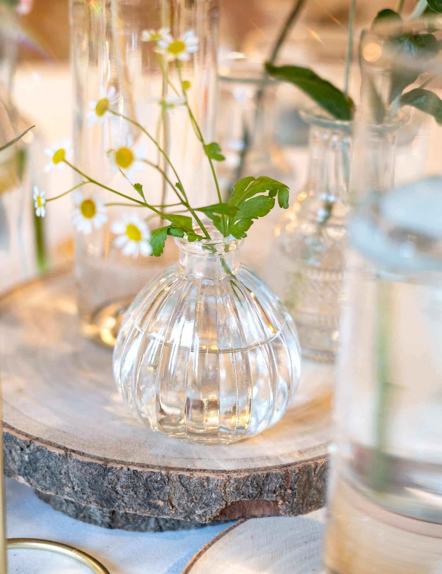 Mini retro staklena vaza 10 cm