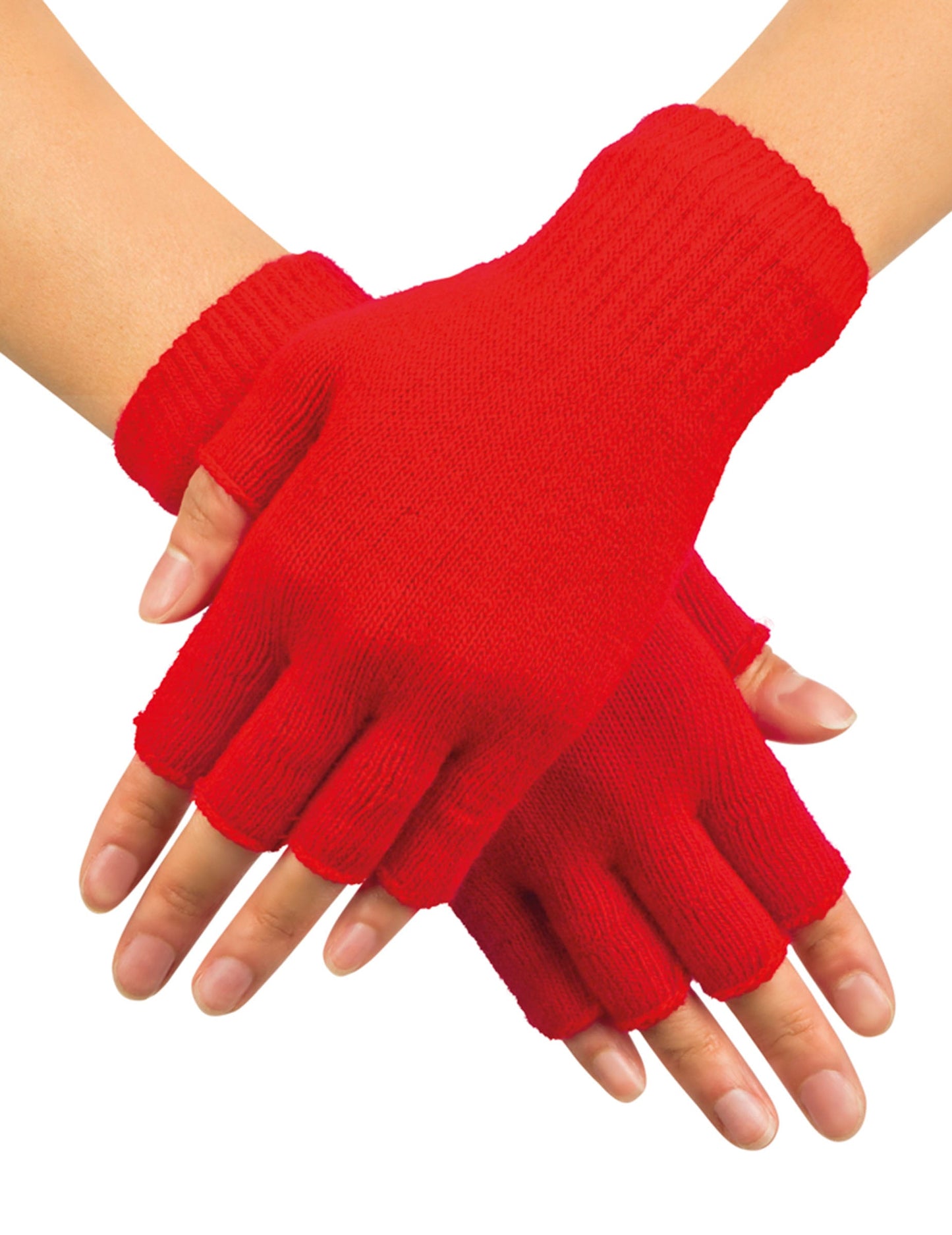 Mitaines courtes pour adulte rouges