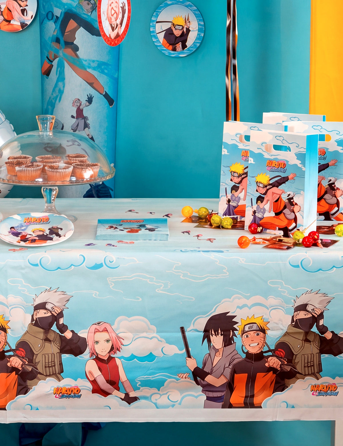 Reciklirajući papirnati stolnjak Naruto Shippuden™ 136 x 228 cm