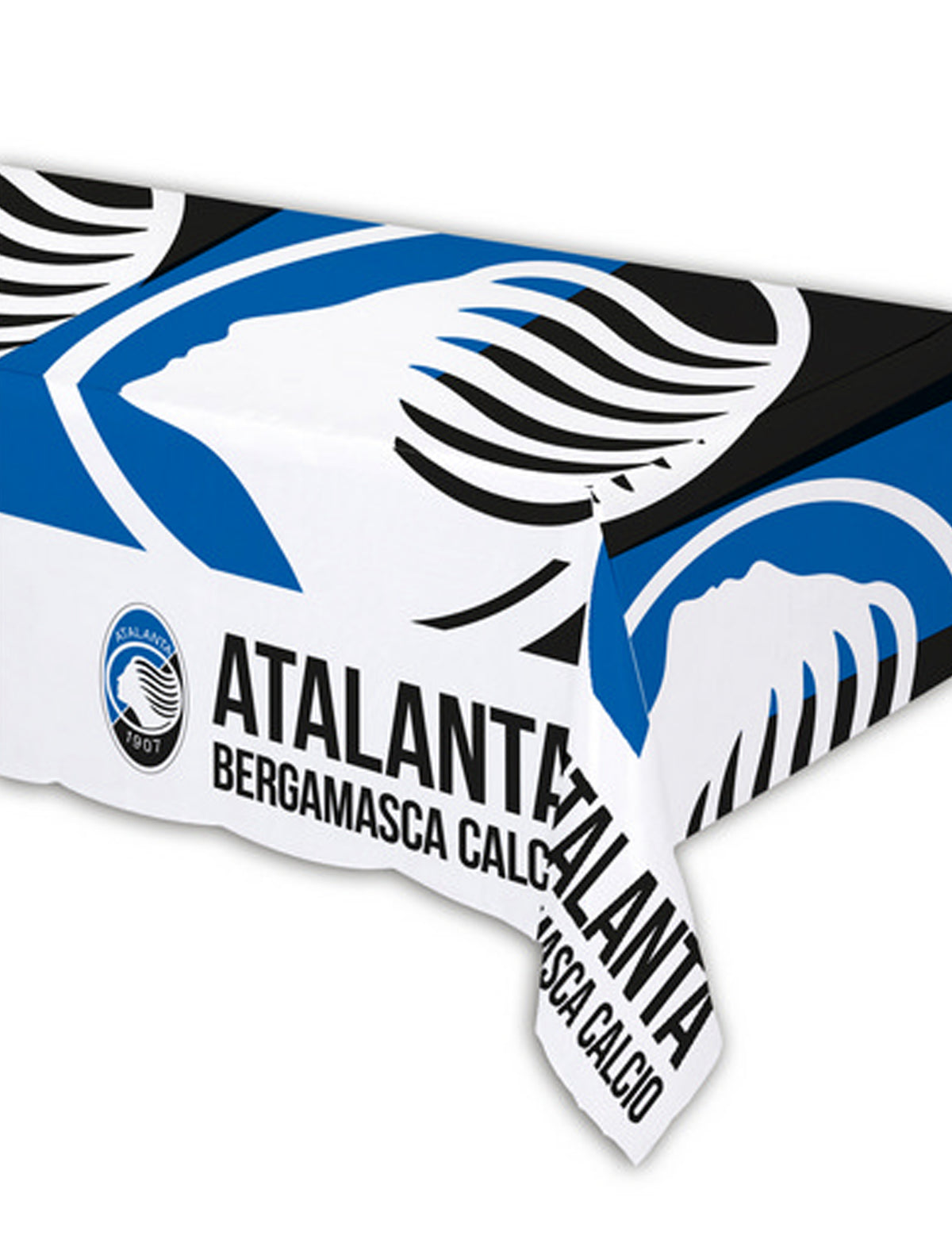 Nappe en plastique Atalanta pour fête bleue et blanche