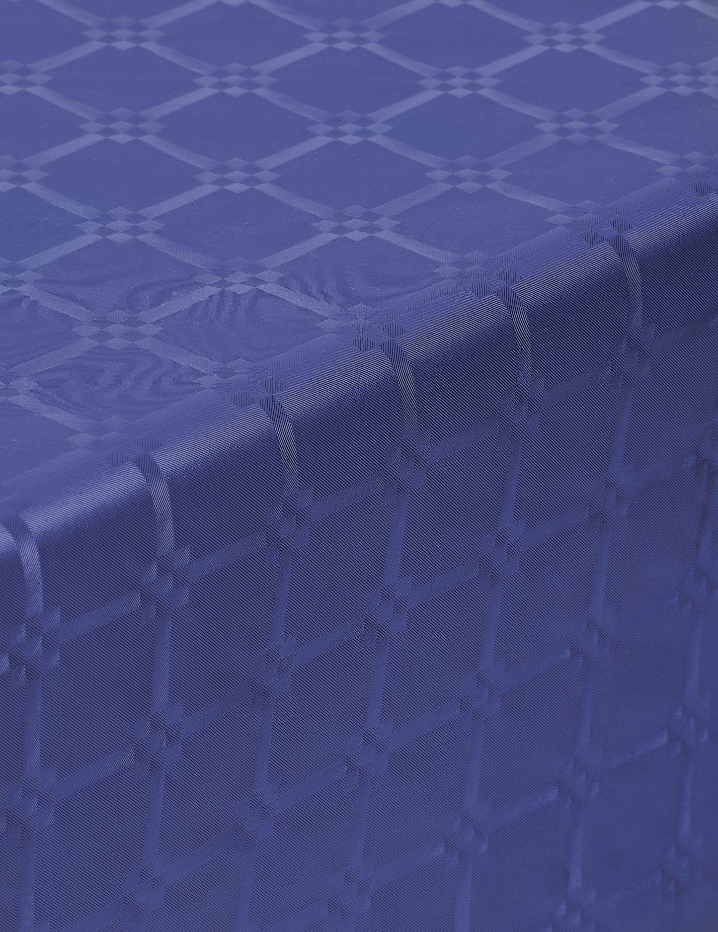 Tamnoplavi damast papirnati stolnjak u roli, 6 m, cvjetni uzorak