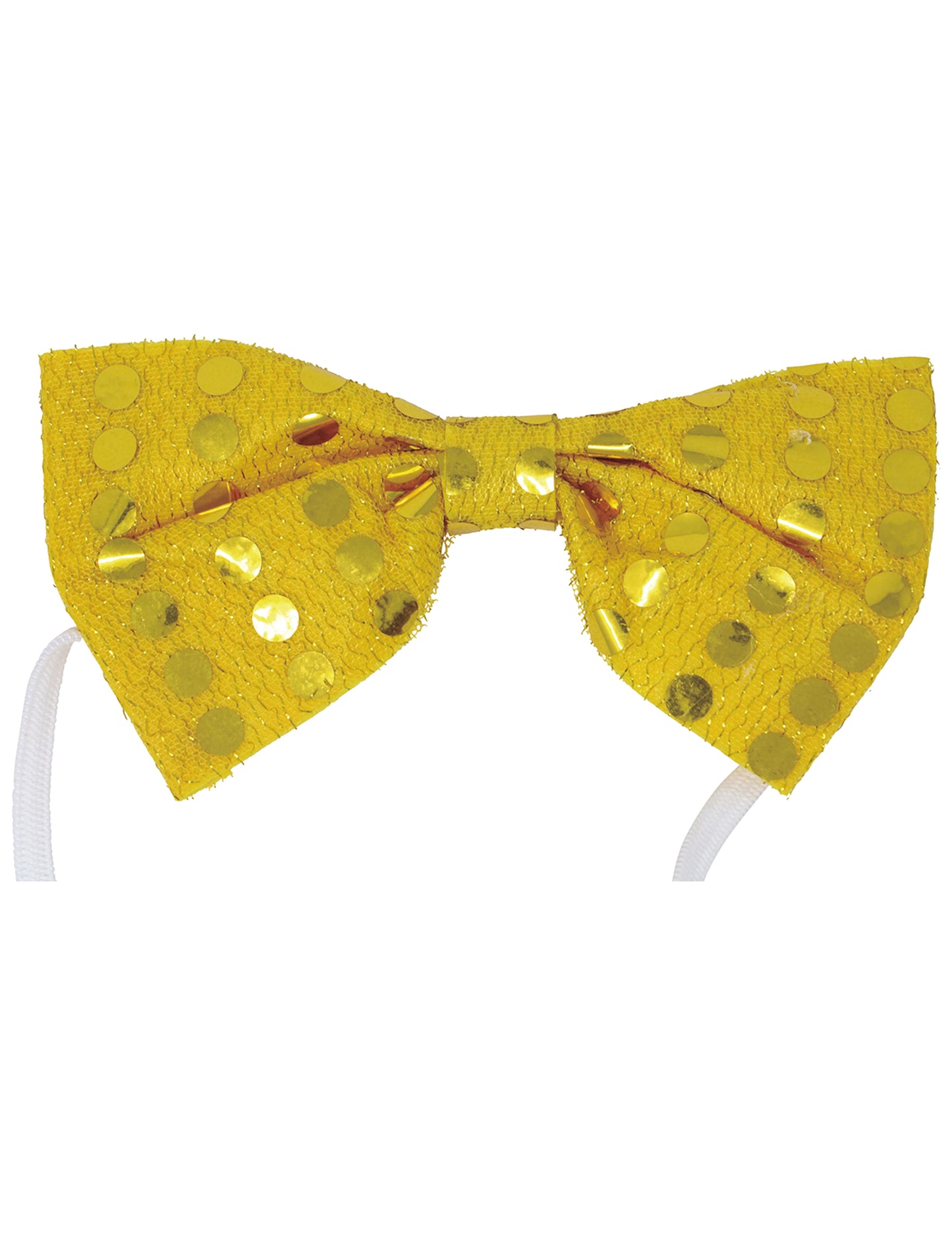Noeud papillon doré avec sequins adulte