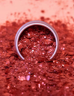 Crveni sjajni glitter
