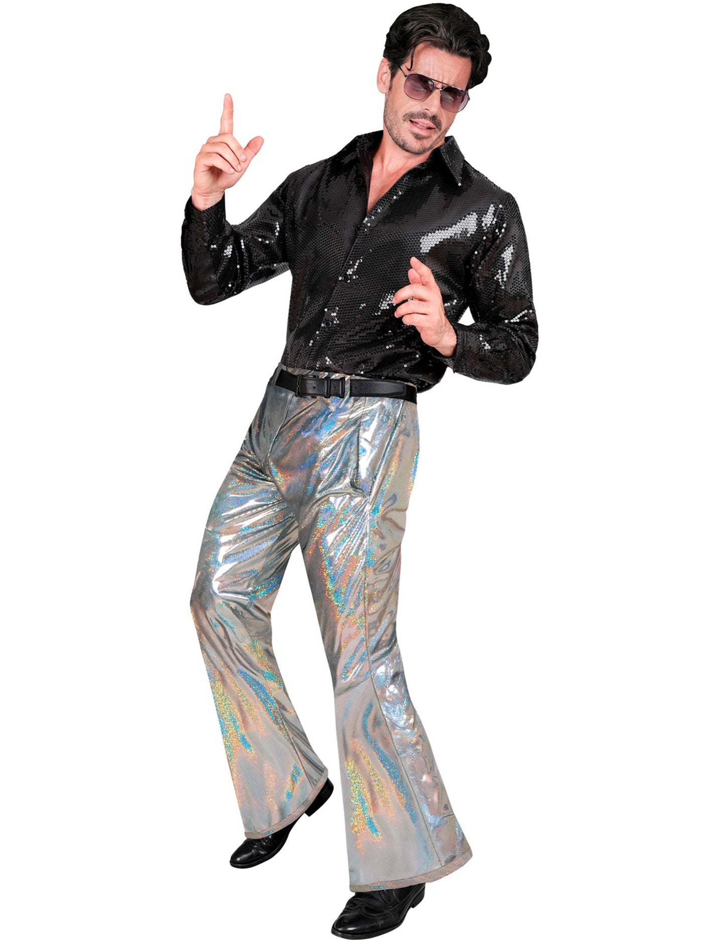 Muške holografske disko hlače