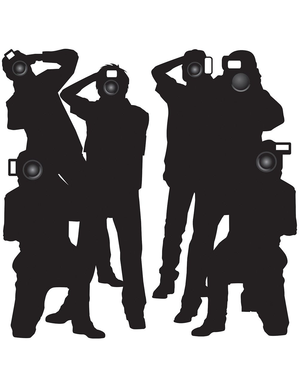 Crne siluete Paparazzi zidne dekoracije