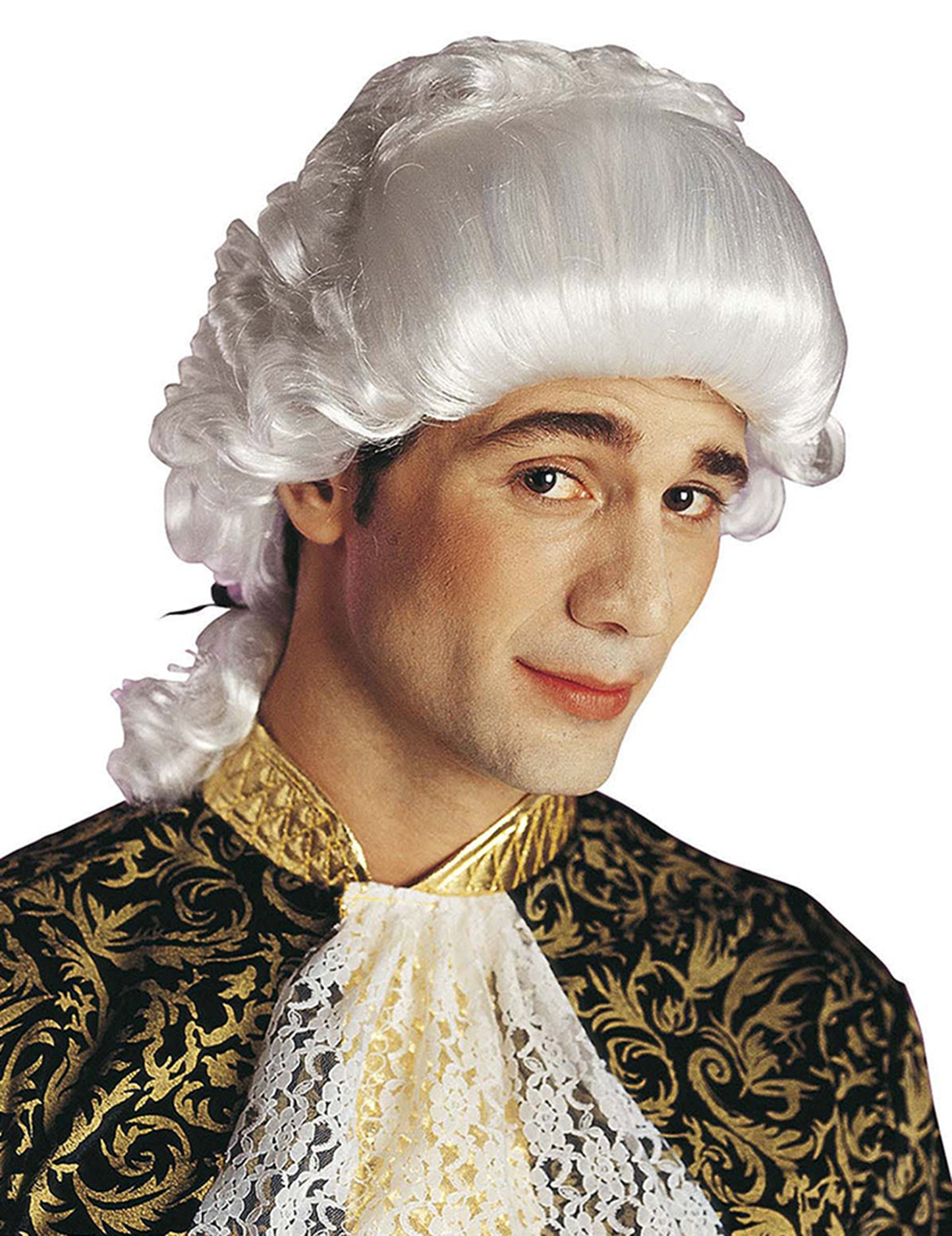 Bijela barokna perika za odrasle s kovrčama