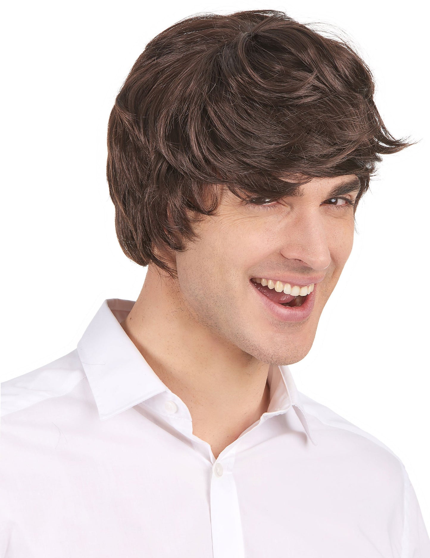 Perika za muškarce kratka smeđa iz 2021.