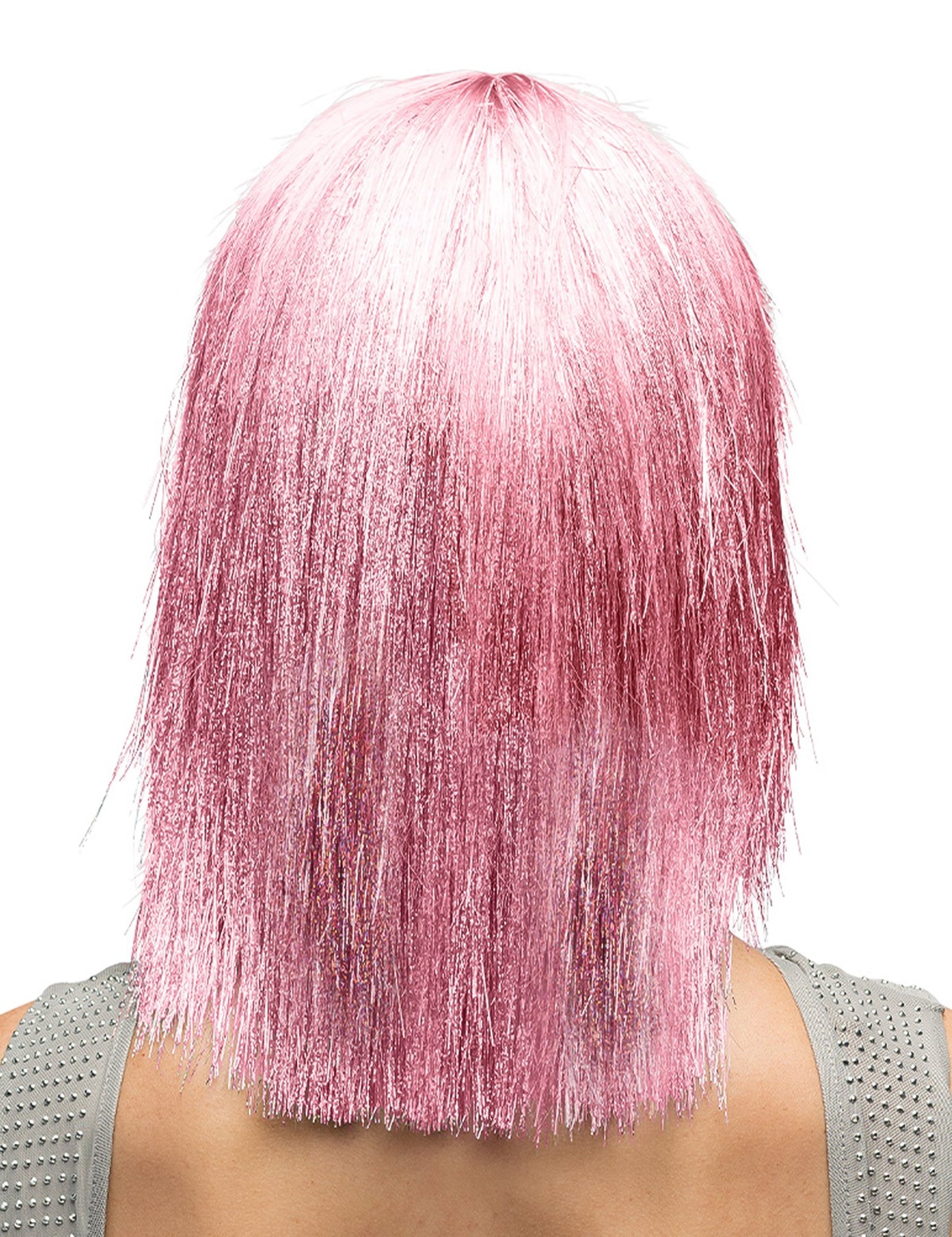 Ženska ružičasta iridescentna perika