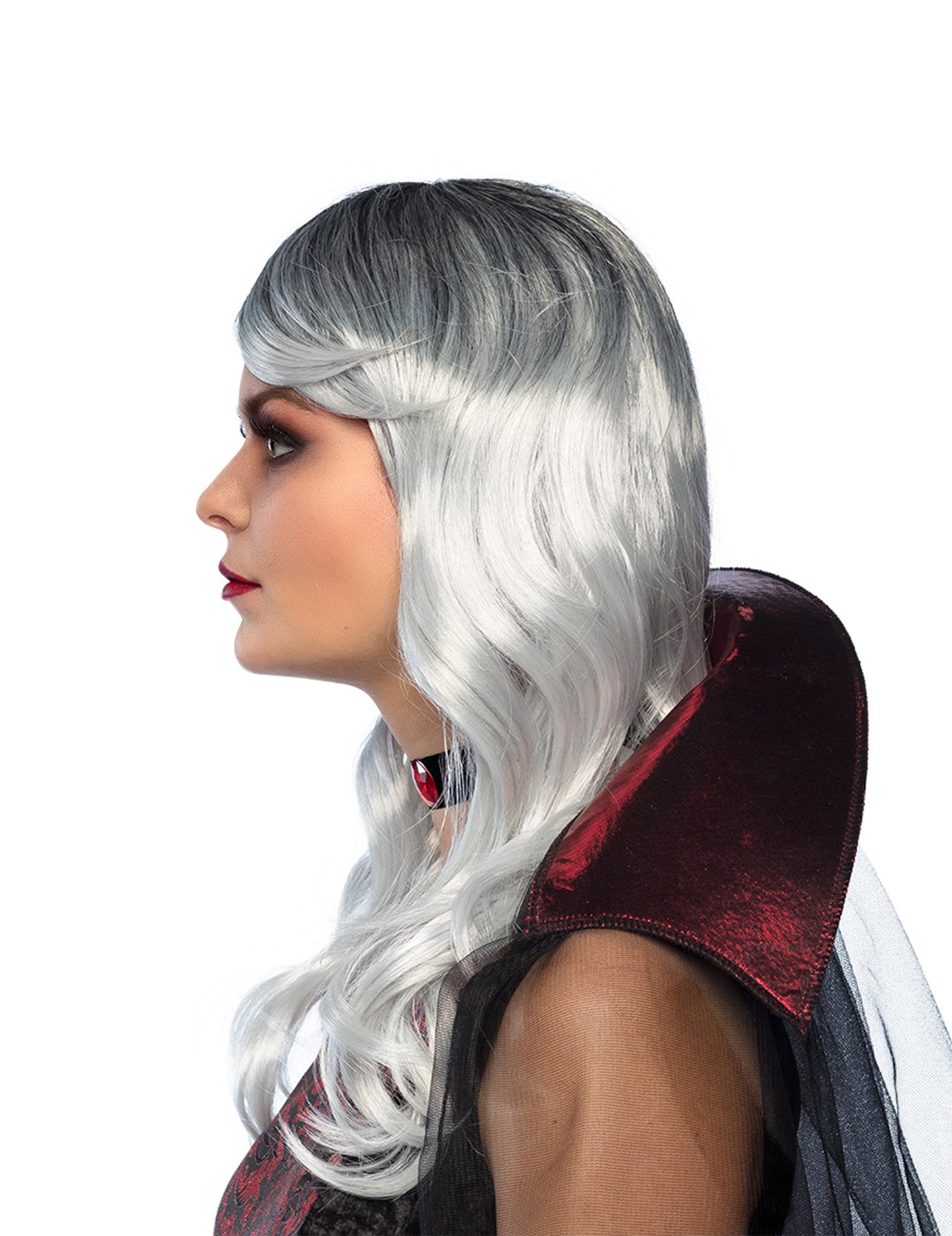 Duga bijela i siva perika Halloween odrasla osoba