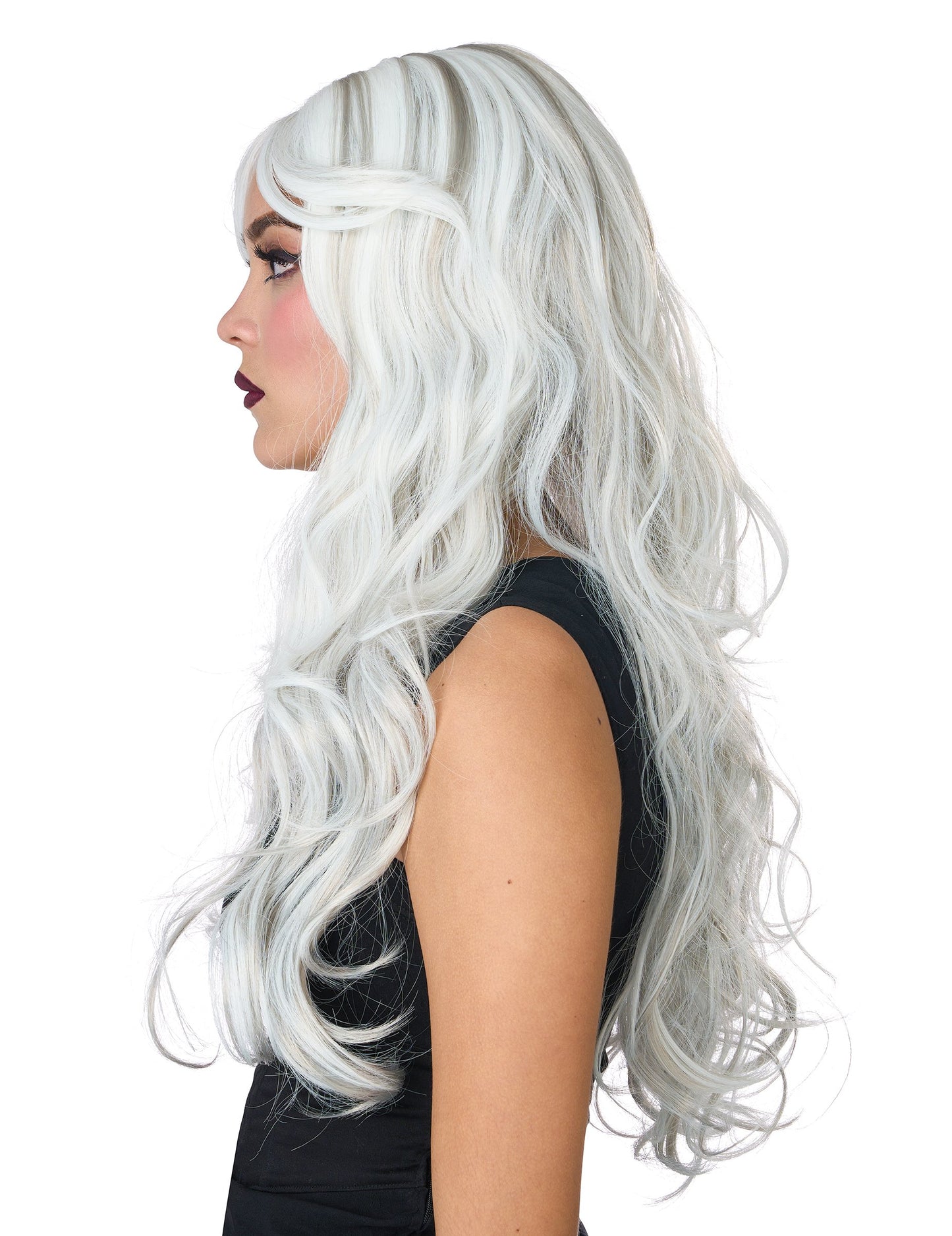 Duga bijela dama perika žena