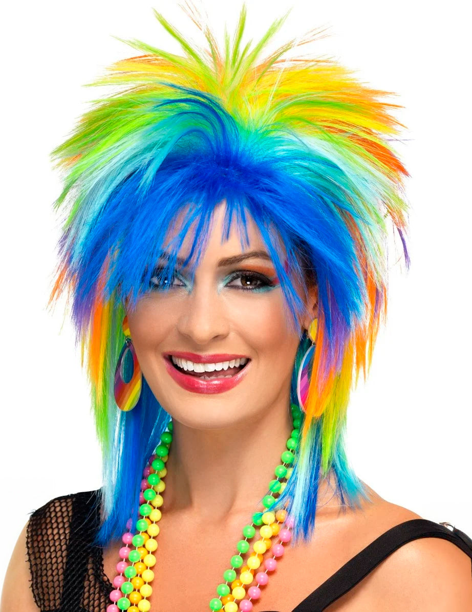 Višebojna ženska perika iz 80 -ih